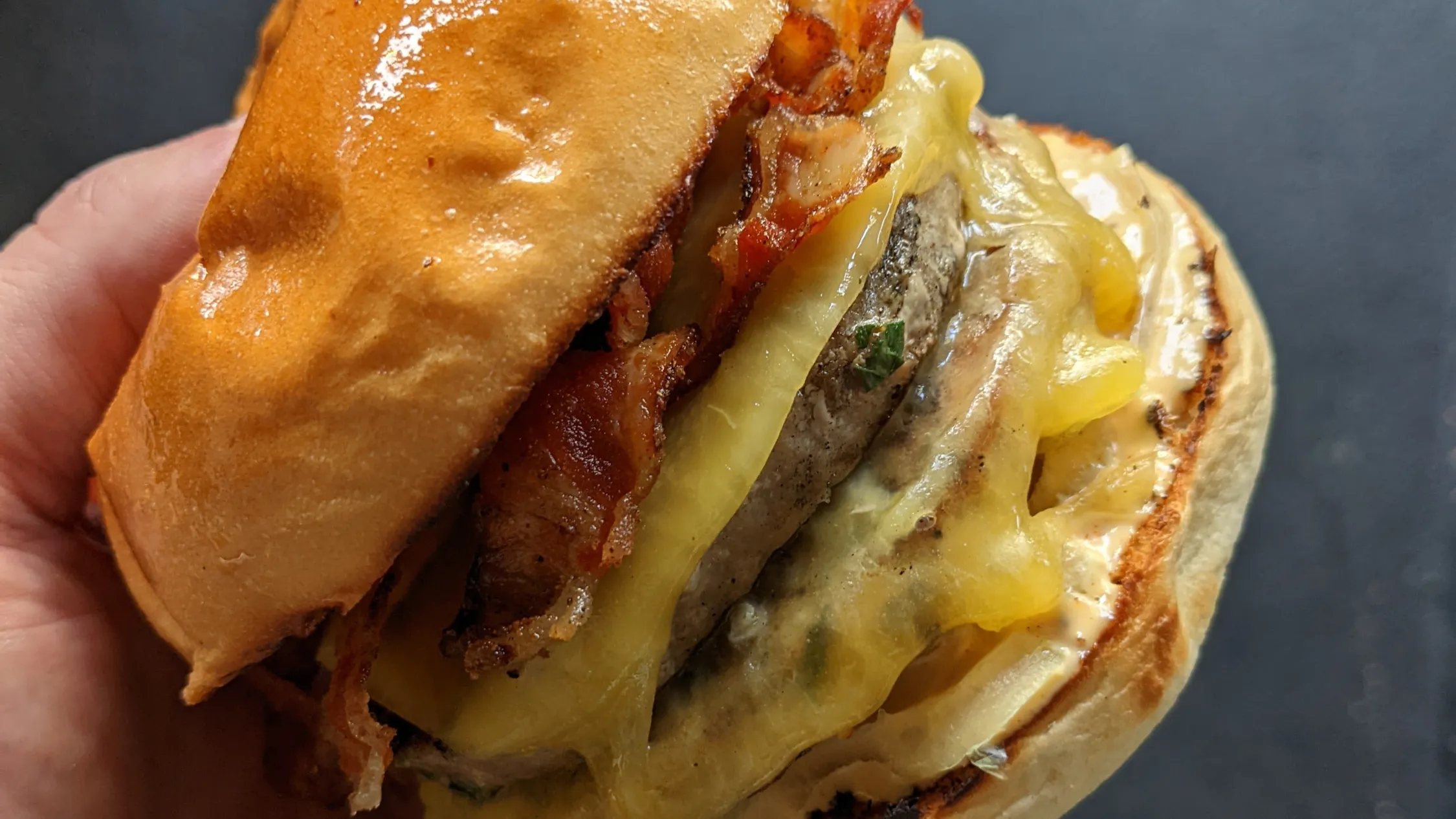 The burger at Saint Peter Bar