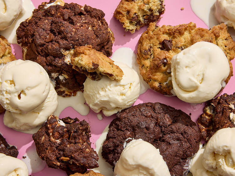 Levain and Pretty Cool Ice Cream debut new Cookies à la Mode collab today