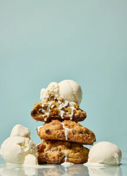 Levain x Pretty Cool Ice Cream cookies à la mode