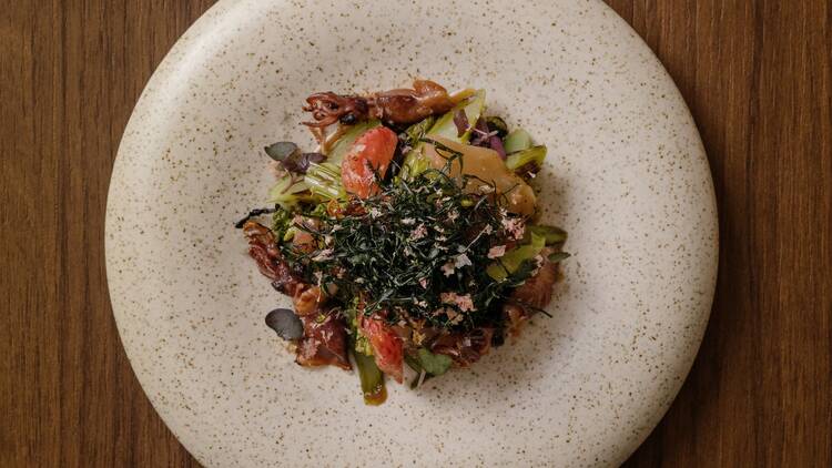Belimbing Singapore grilled firefly squid salad