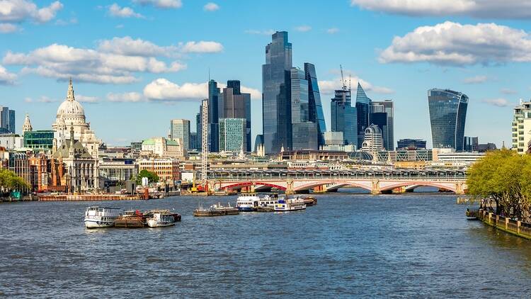 View of City of London skyline
