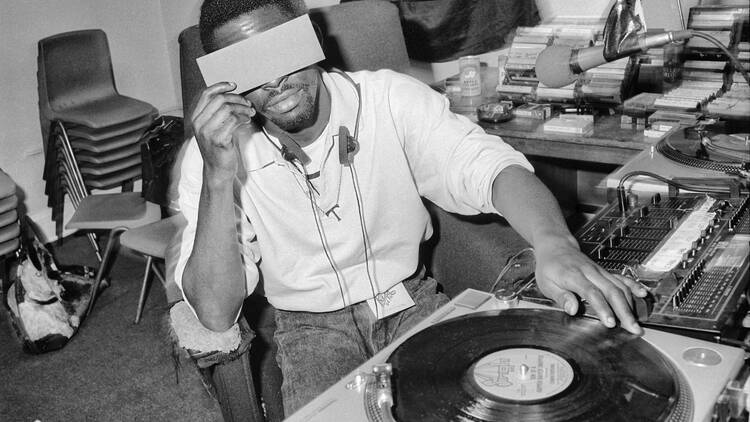 Archive photo from a pirate radio station