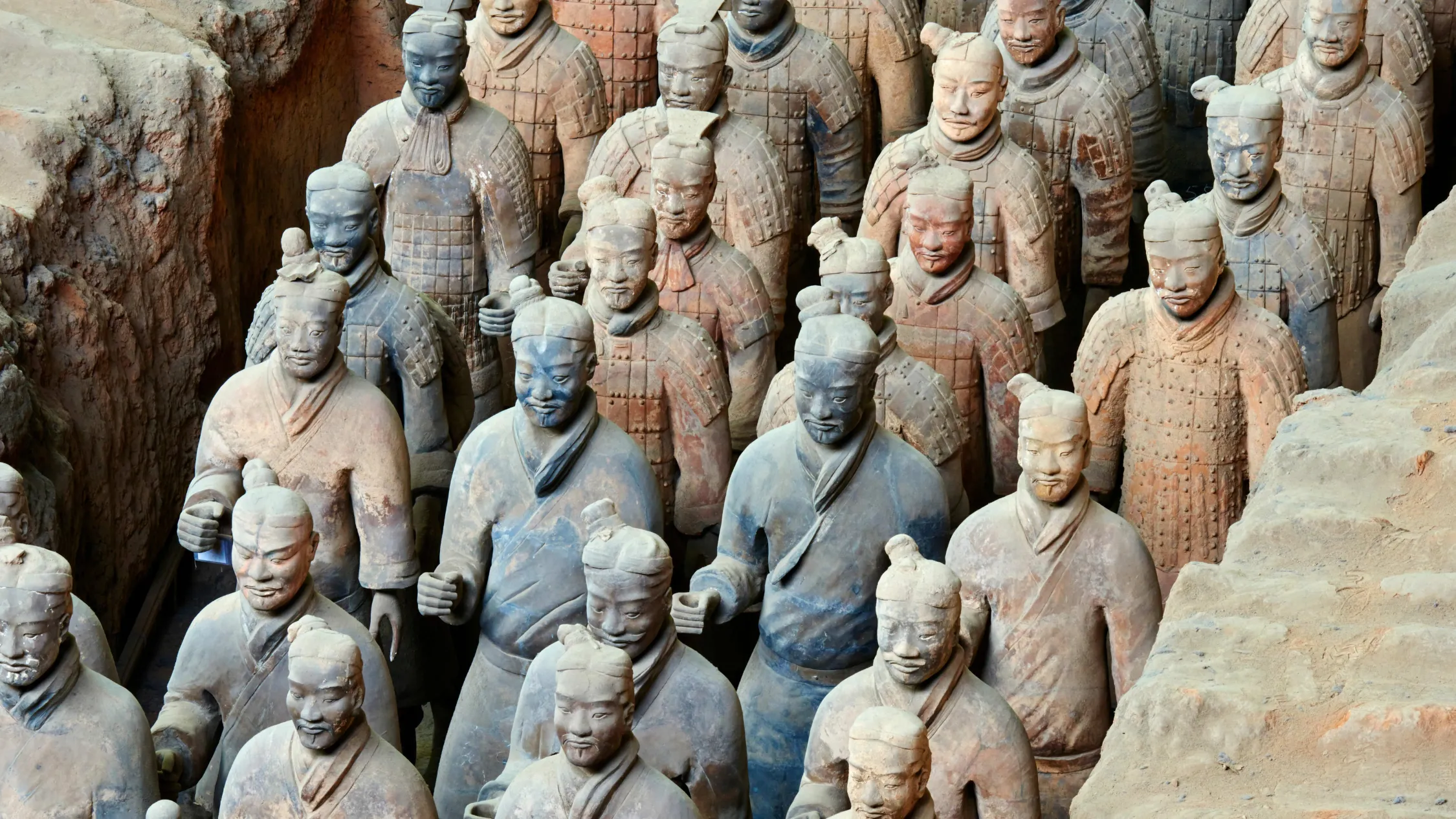 Terracotta Warriors in pit