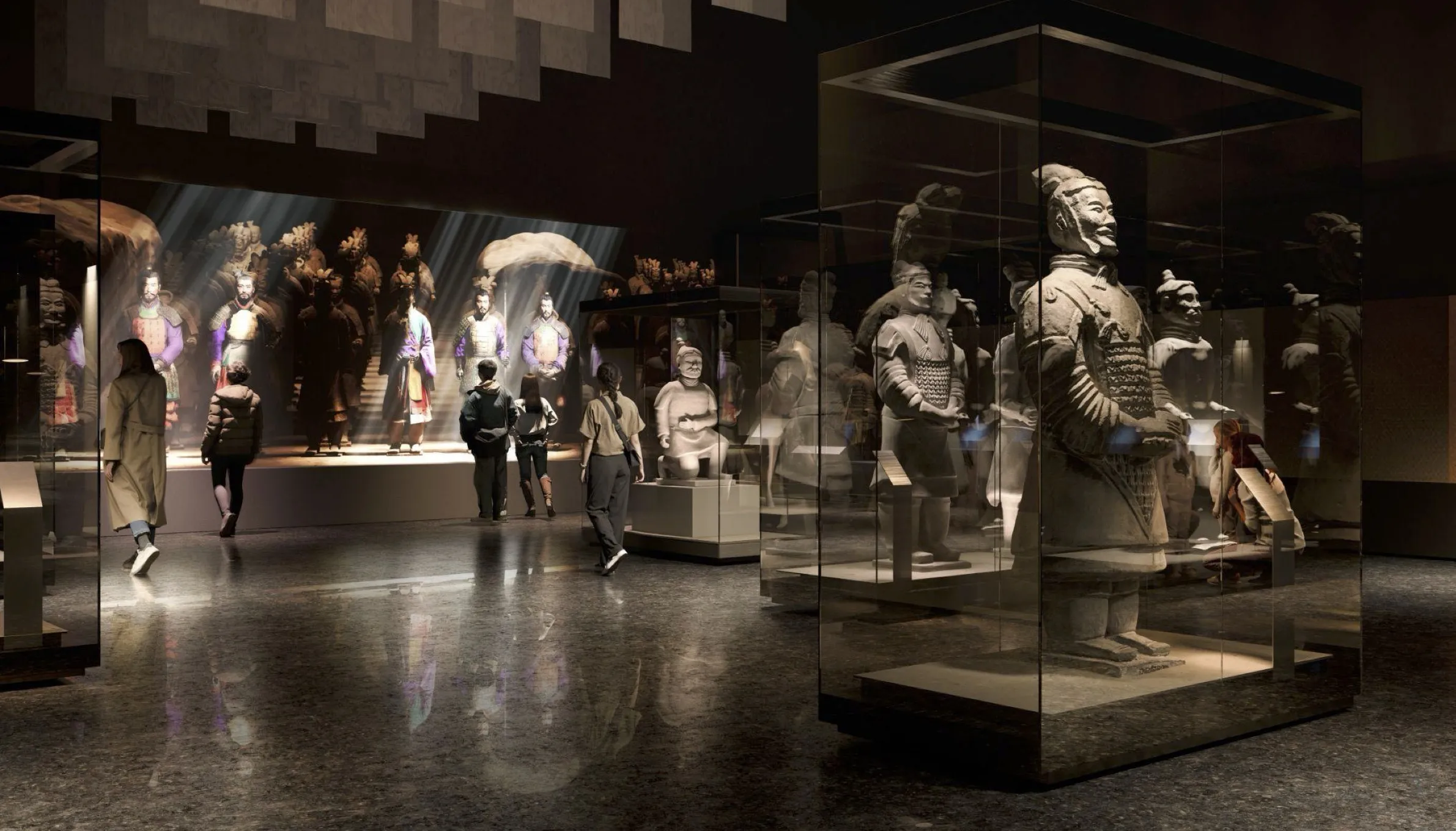 Render of Terracotta Warrior exhibition