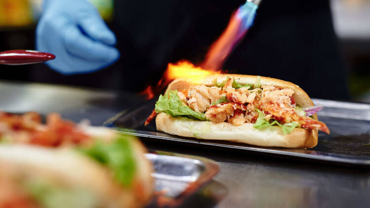 Street foods at Queen Vic Market.
