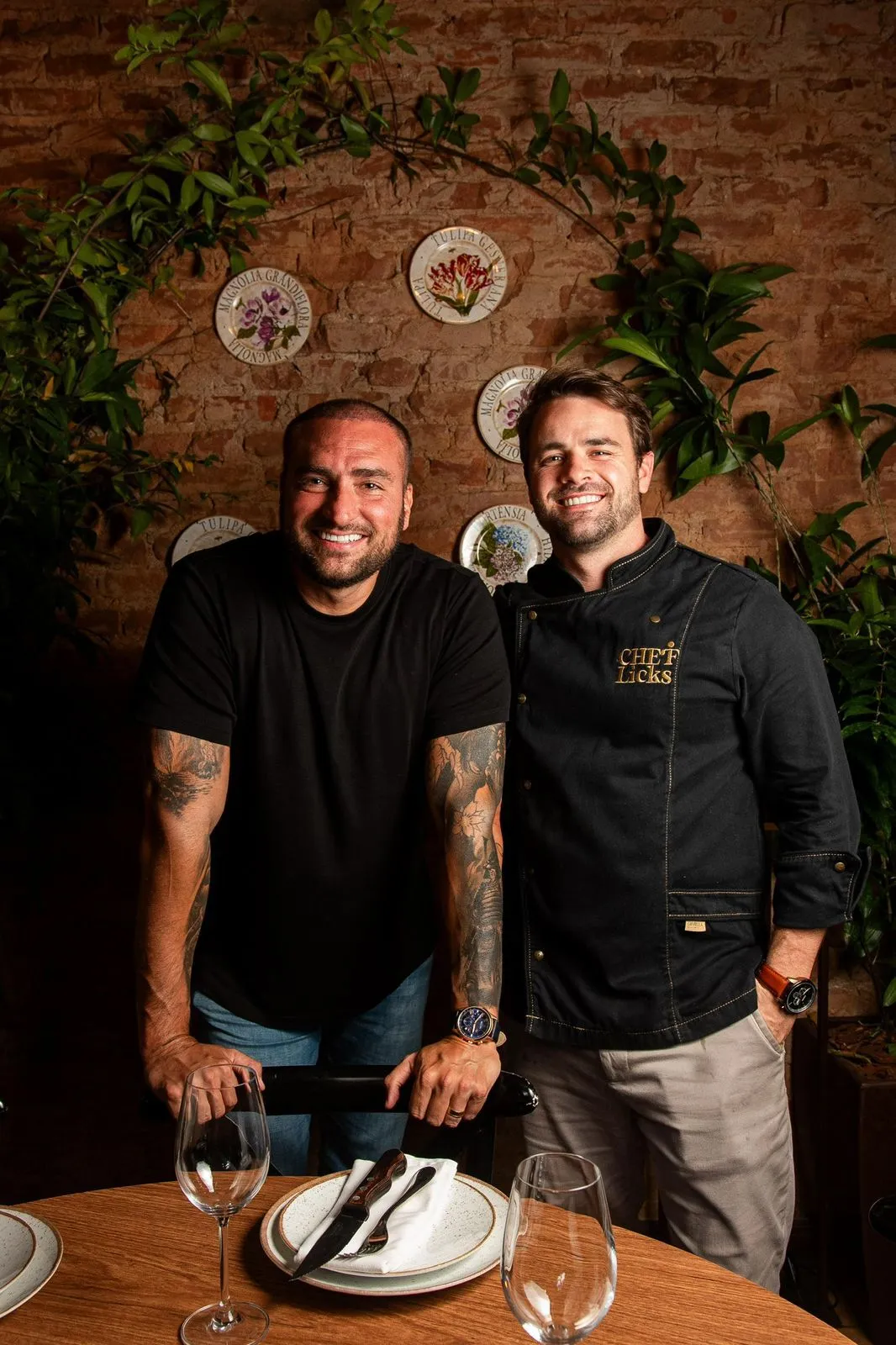 Leandro Seixas e o sócio (o chef) Rafael Licks