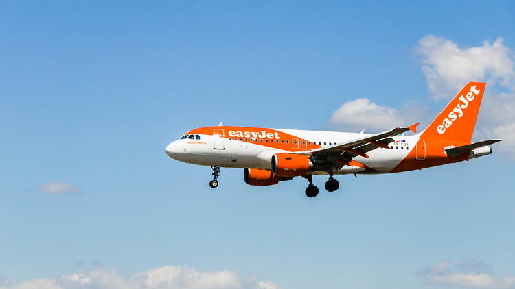 easyJet plane in Barcelona, Europe