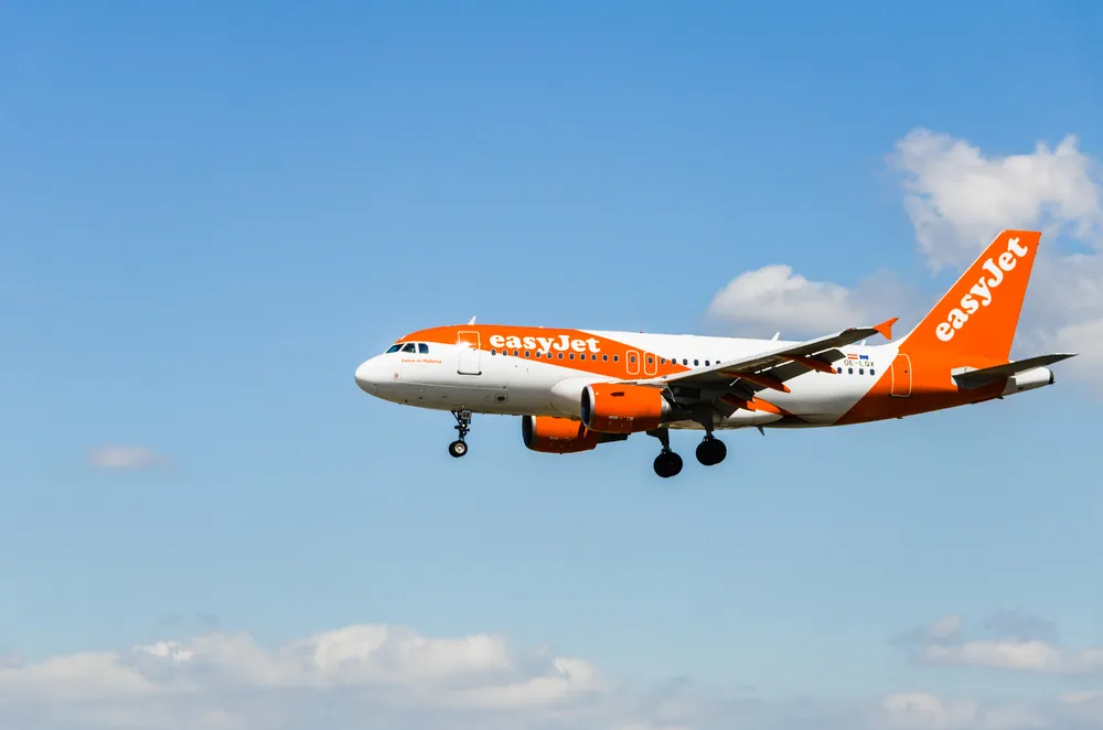 easyJet plane in Barcelona, Europe