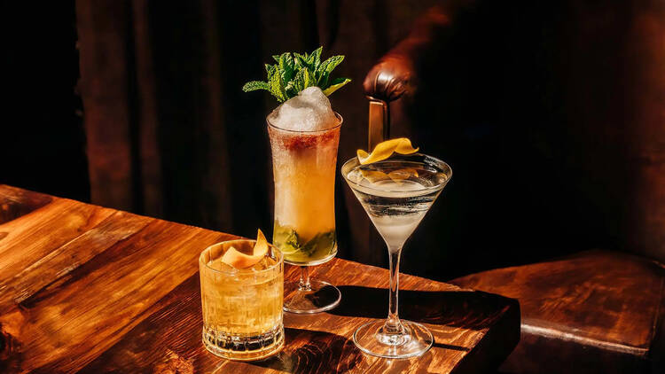 cocktails at three dots and a dash