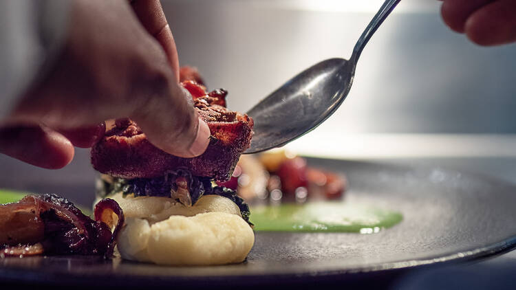 A meal being prepared for the Dine Like Madiba experience