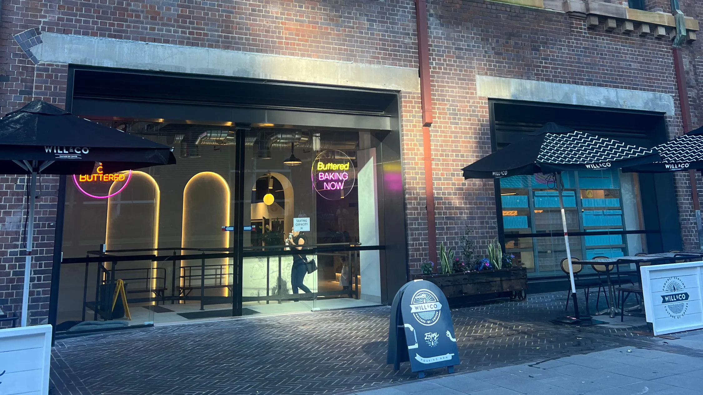 Out the front of Buttered Bakery & Cafe