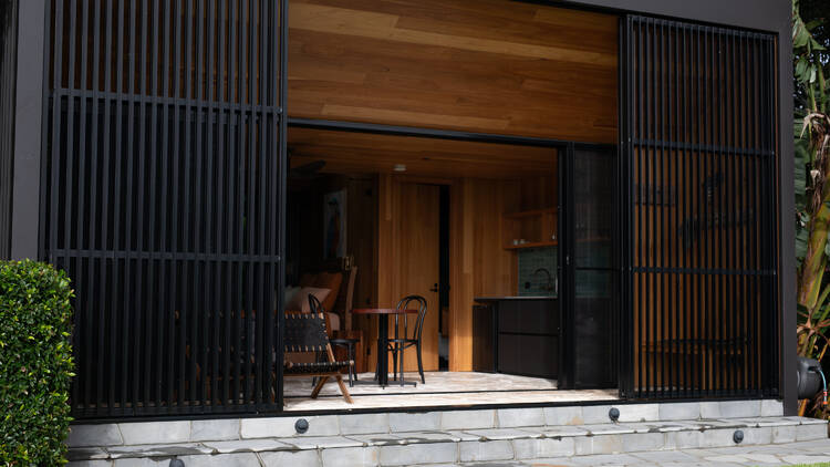 The front entrance to one of the cabins at Amaroo.