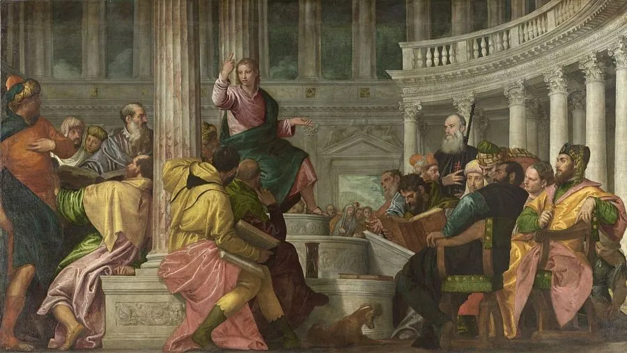 Detalle de 'La disputa con los doctores en el Templo' de Pablo Veronés. MUSEO DEL PRADO