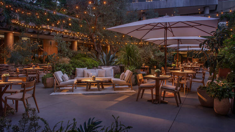 Juniper Lounge and Garden 1 Hotel West Hollywood The outdoor garden at Juniper at 1 Hotel West Hollywood.