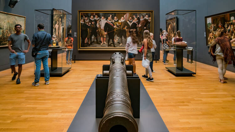 Interior view of the Rijksmuseum museum on JUL 22, 2017 at Amsterdam, Netherlands