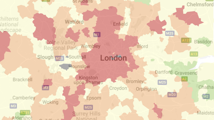 Interactive map of renting in London