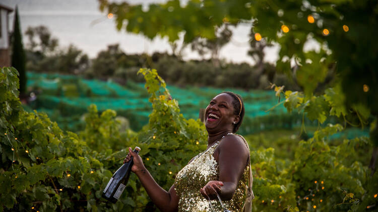 Woman in a vineyard