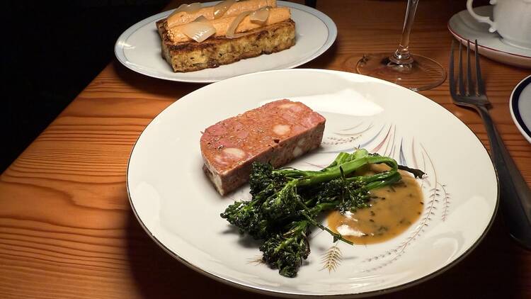 Onion bread and terrine at Baby Bistro