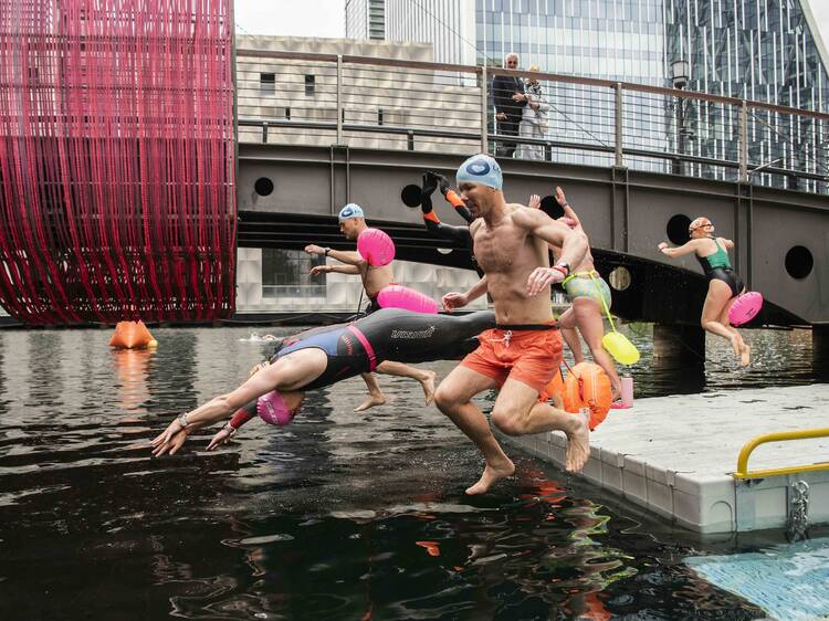 Open water swimming is returning to Canary Wharf next week