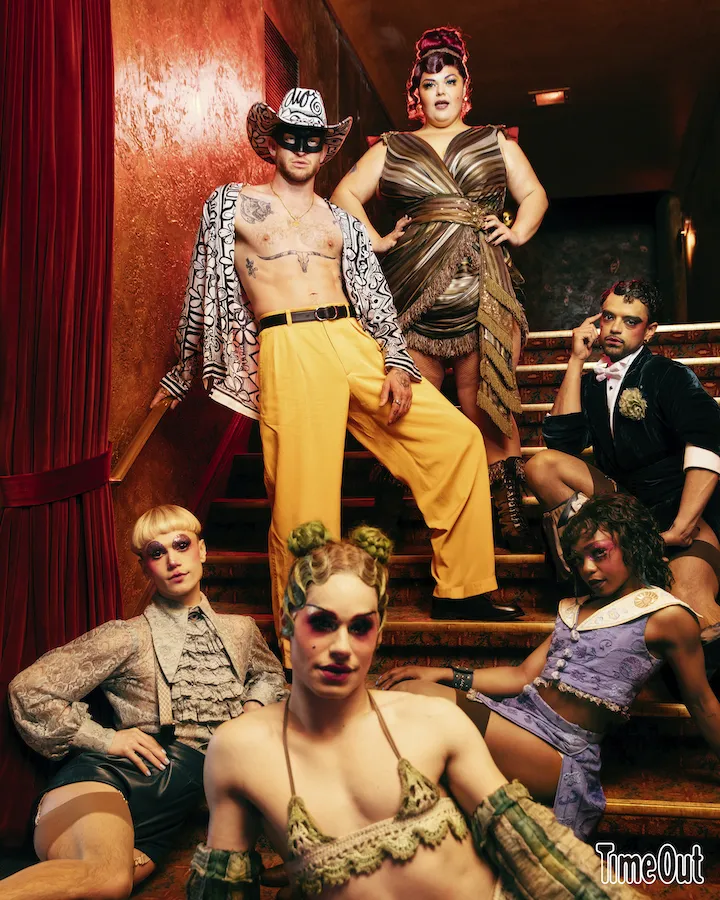 Orville Peck and cast members of Cabaret