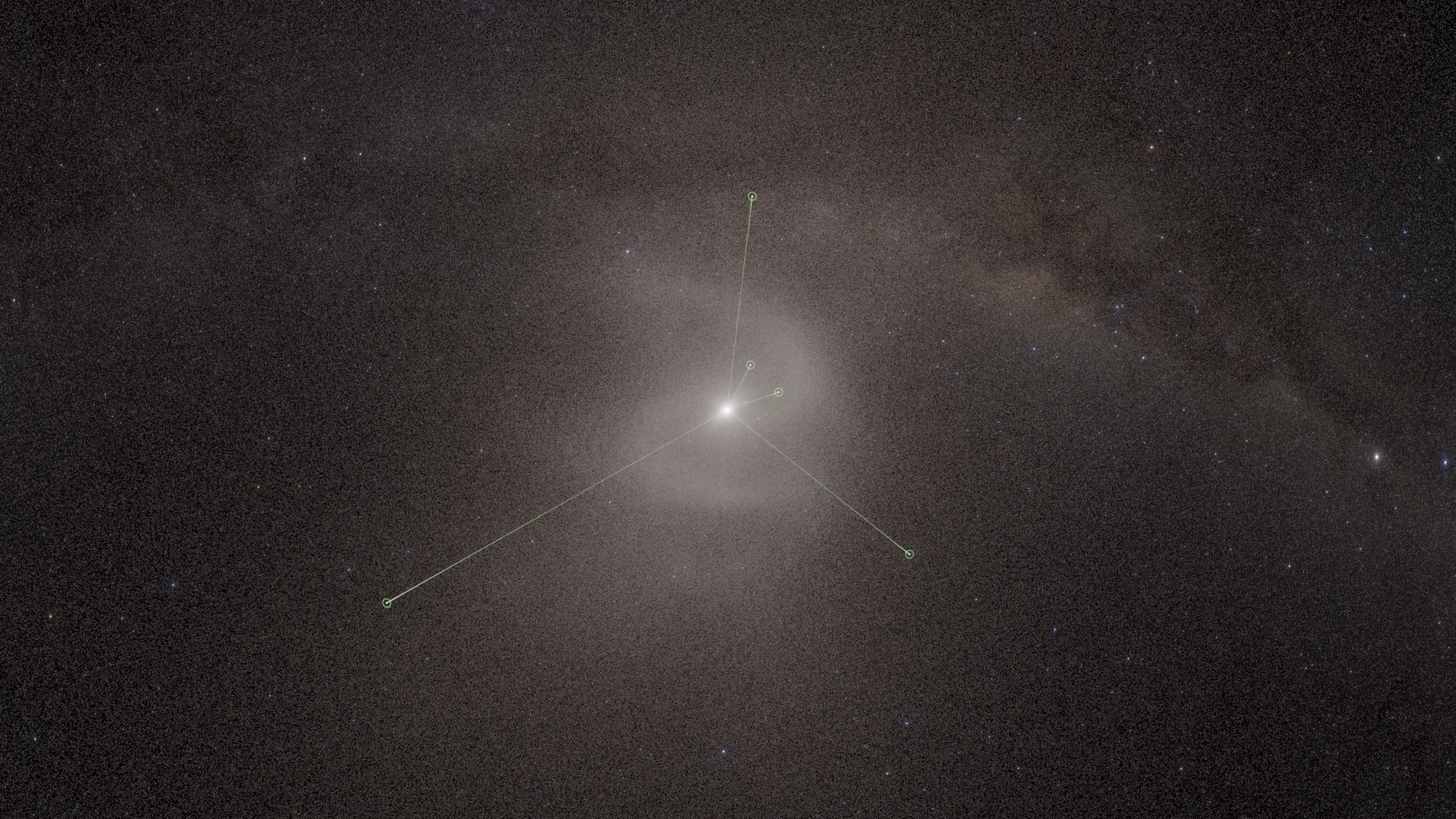 While fine-tuning a simulation of the Oort cloud, a vast expanse of ice material left over from the birth of our Sun, the Encounters in the Milky Way production team noticed a very clear shape