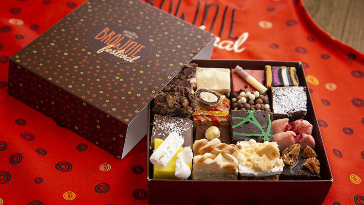 A box of brownies.