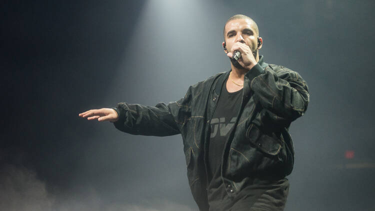 Detroit, Michigan - August 16 2016: Drake preforms at Joe Louis Arena 