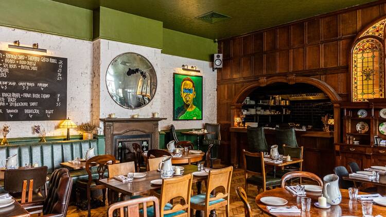 The dining room at The Parakeet gastropub in Kentish Town The dining room at The Parakeet gastropub in Kentish Town