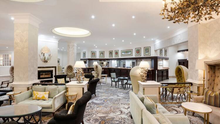Hotel lobby and reception at the Balalaika Sandton