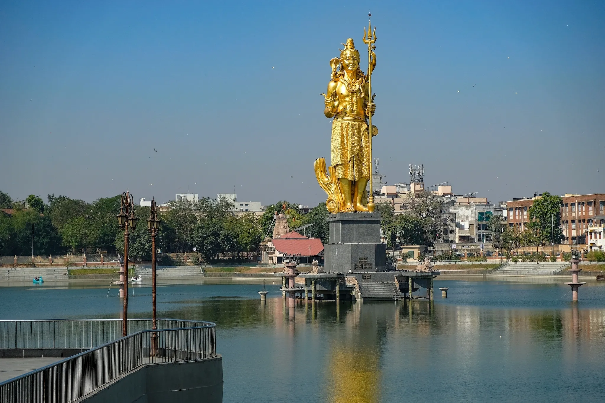 Views of Sursagar Lake in Vadodara, India