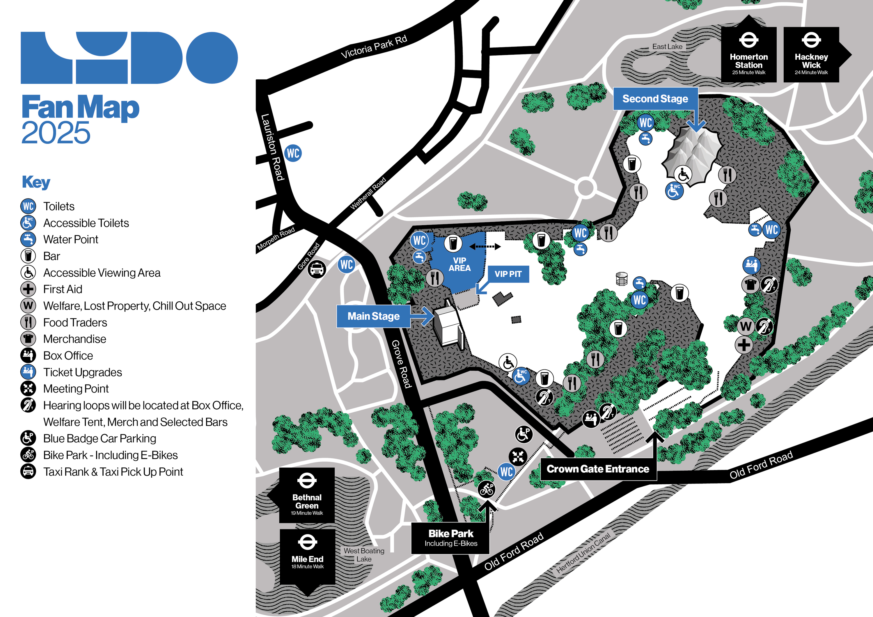 Map for LIDO Festival at Victoria Park 2025