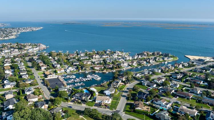 Aerial view of Long Island