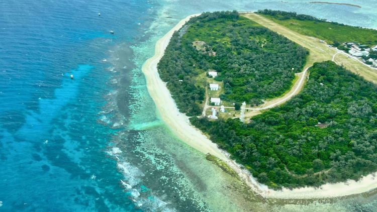 Aerial view of Lady Elliot Island