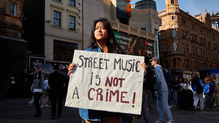 A protester 
