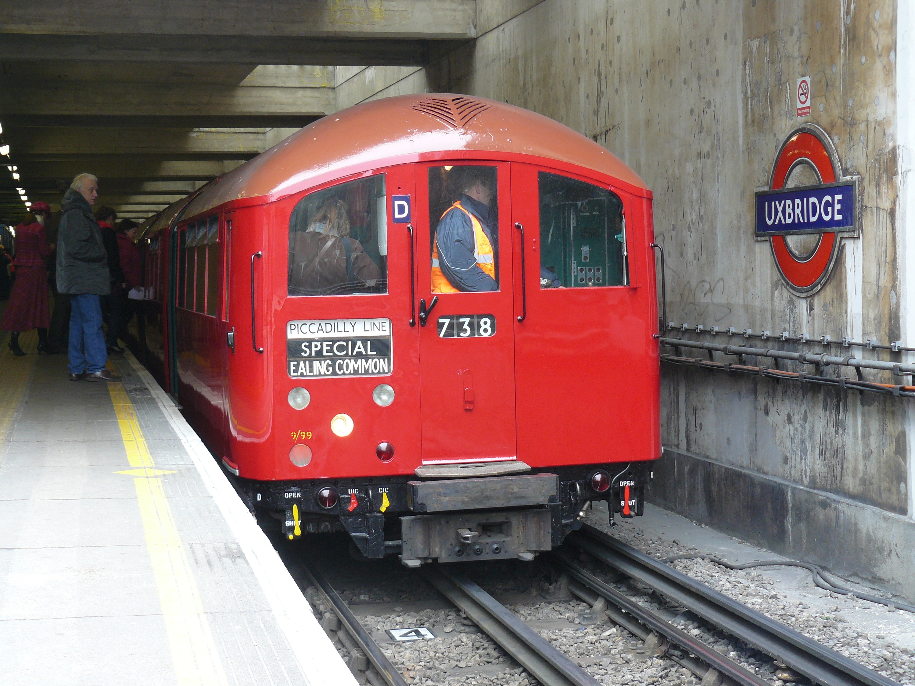 1938 tube train at Uxbridge Station