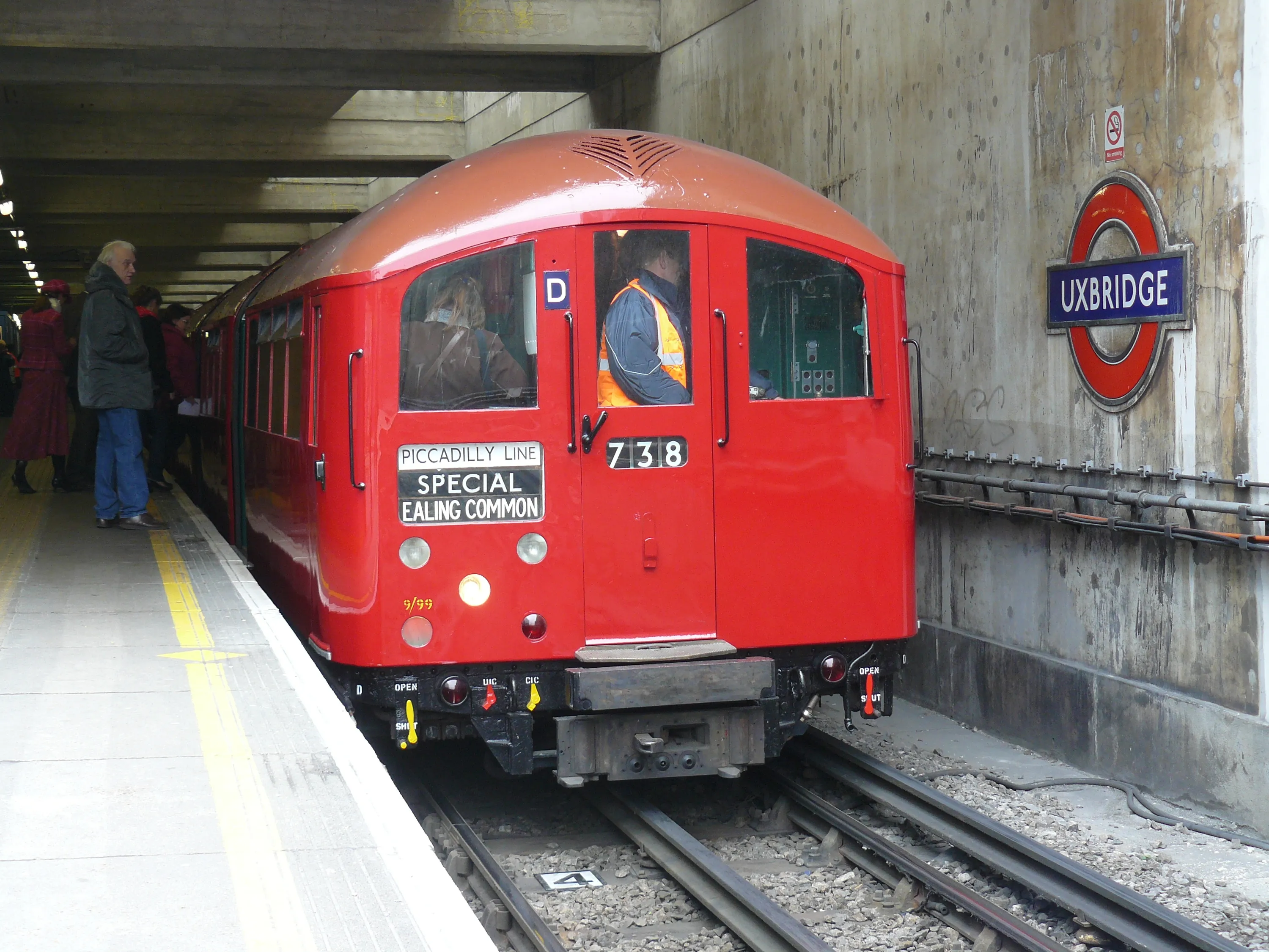 1938 tube train at Uxbridge Station