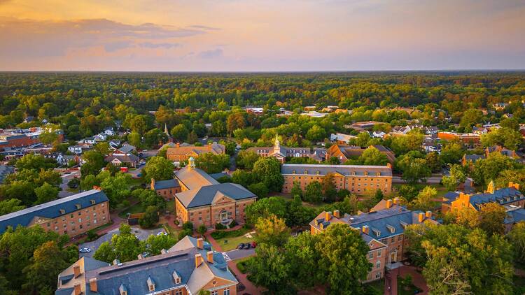 Williamsburg, Virginia from above