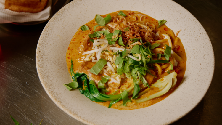Bowl of laksa.