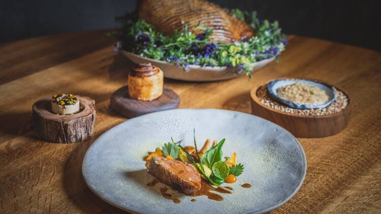 Dishes at Moor Hall
