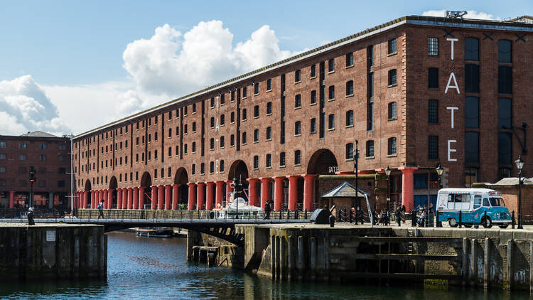 Exterior of Tate Liverpool at Royal Albert Docks 