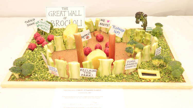 Vegetable art called ‘The Great wall of Brockolli’