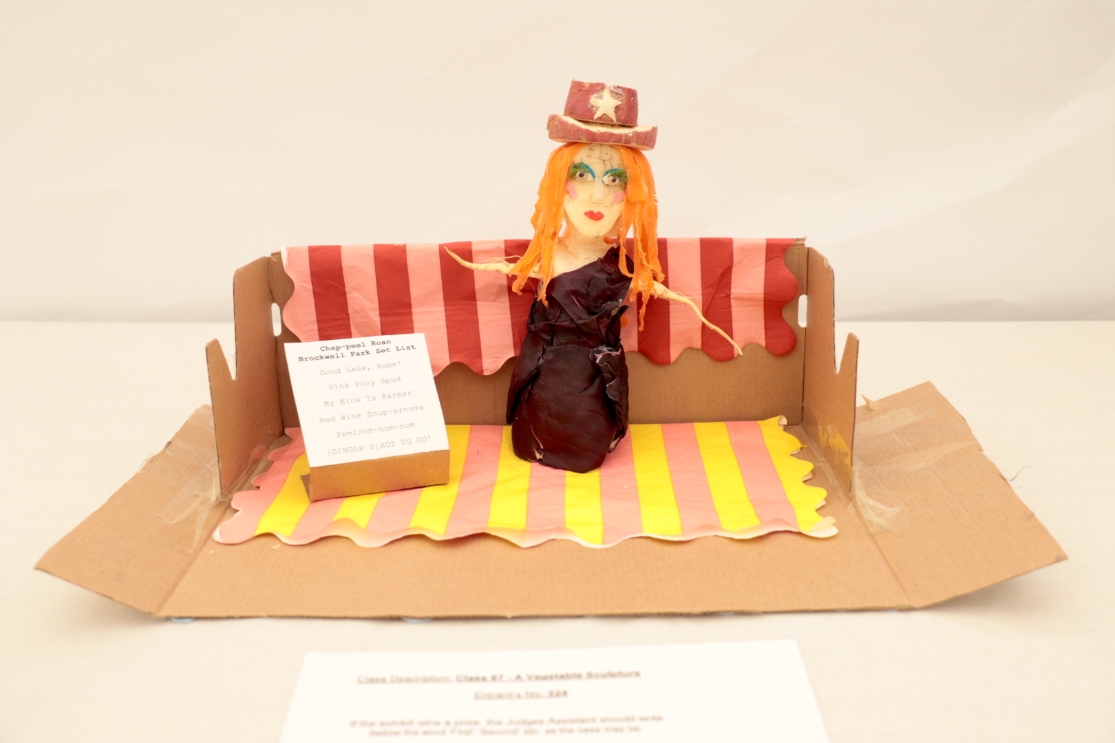 Vegetable sculpture of Chappell Roan
