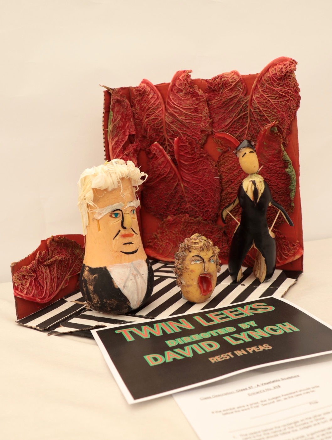 Twin Peaks as vegetable artwork