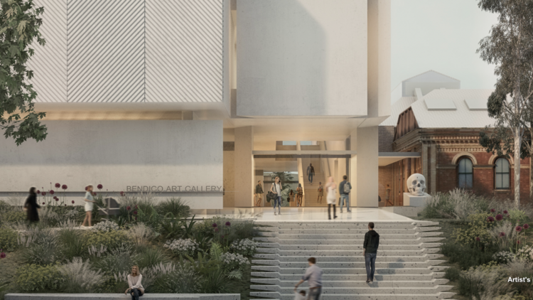 An artist rendering of the new section of Bendigo Art Gallery. 