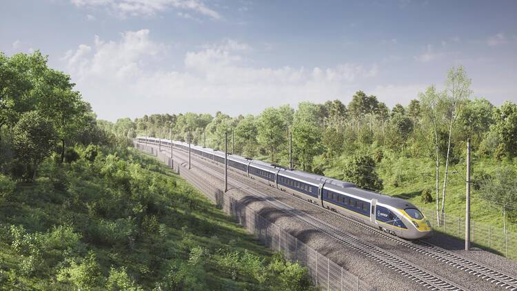 Train in the countryside
