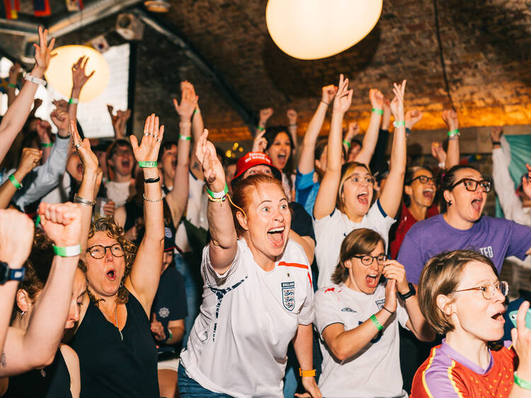 Join a raucous Euros screening staged by women’s football fan crew Baller FC