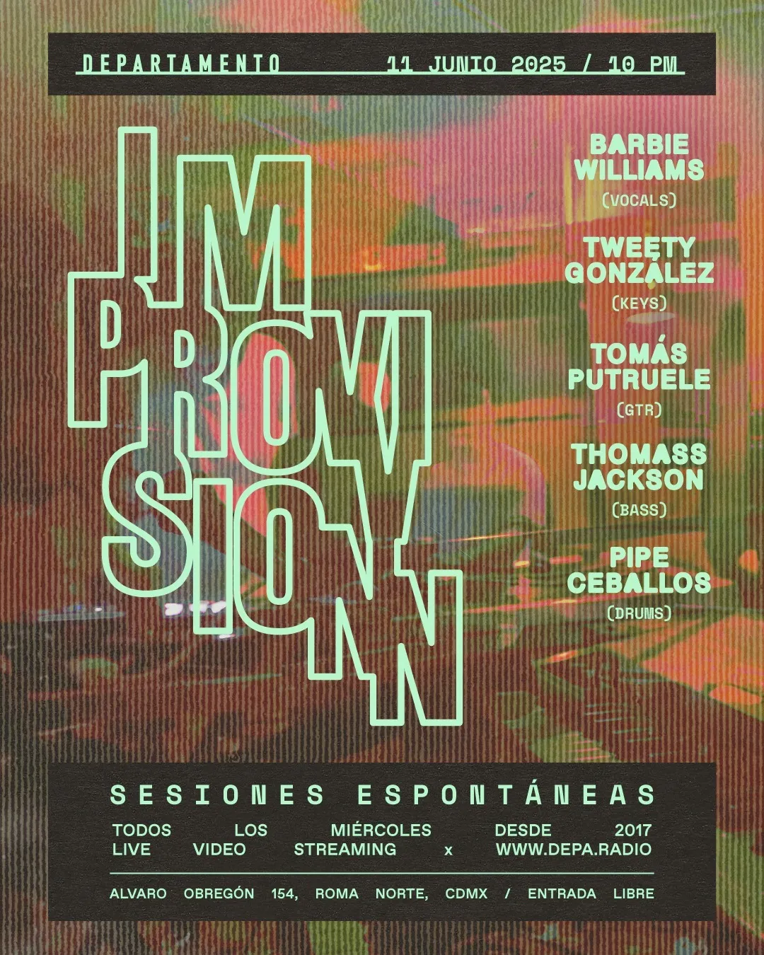 Extecladista de Soda Stereo y baterista de Zoé tocarán HOY en Improvisión en Departamento Studio Bar