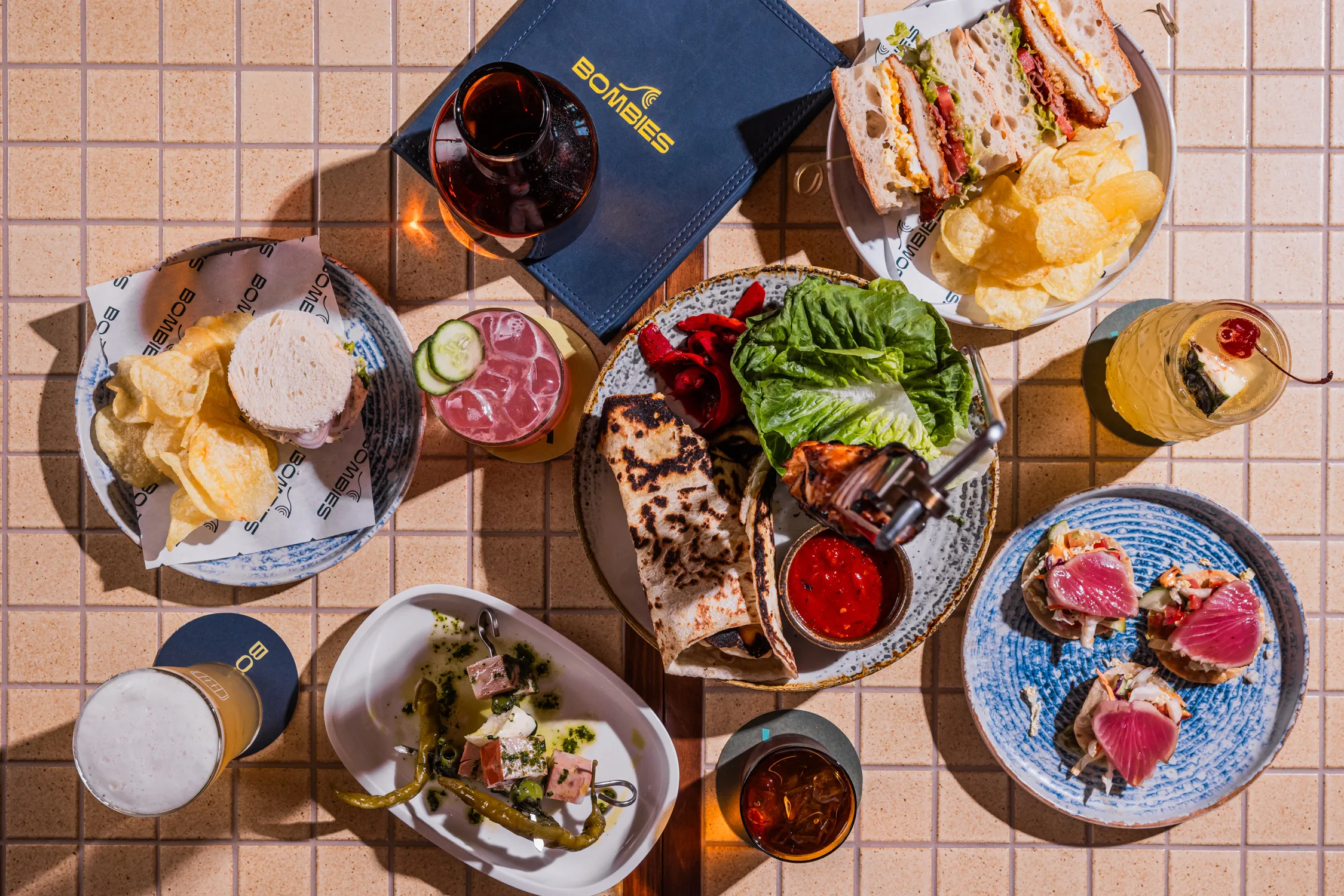 Food and drink at Bombies