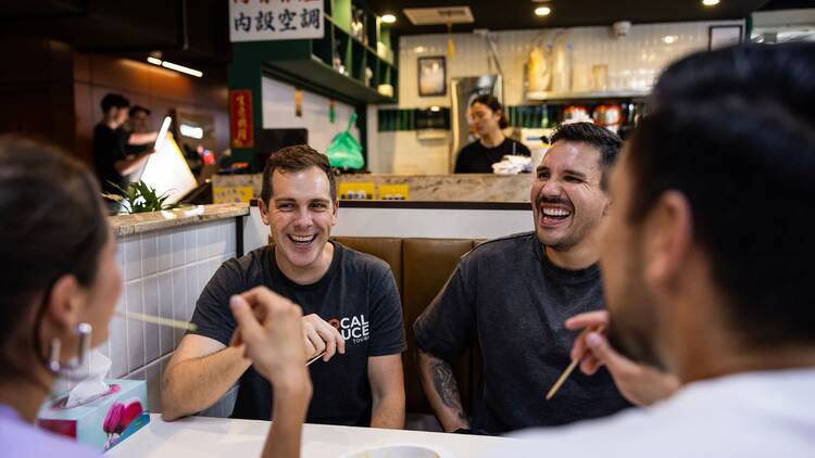 Justin and friends on one of his Local Sauce Tours