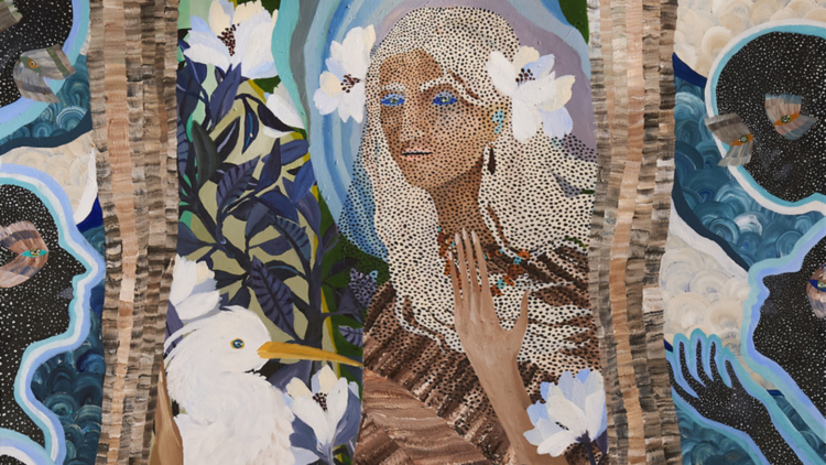A painting of a mystical woman